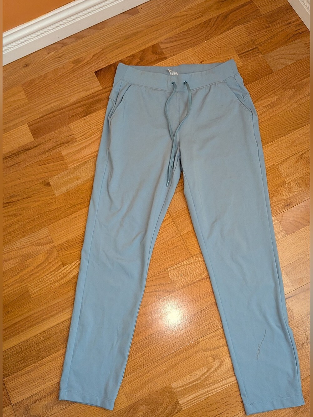 Yoga Licious Women's Light Blue Jogger Pants with Drawstring Straight Leg